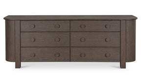 Loren 6 Drawer Dresser Dark Brown by Moe's Home at Eve Furniture