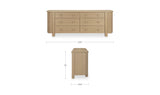 Loren 6 Drawer Dresser Natural by Moe's Home at Eve Furniture