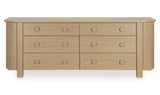 Loren 6 Drawer Dresser Natural by Moe's Home at Eve Furniture
