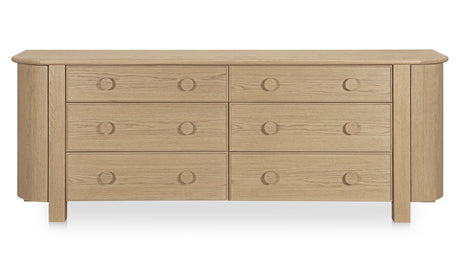 Loren 6 Drawer Dresser Natural by Moe's Home at Eve Furniture