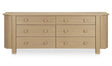 Loren 6 Drawer Dresser Natural by Moe's Home at Eve Furniture