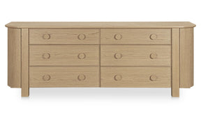 Loren 6 Drawer Dresser Natural by Moe's Home at Eve Furniture