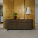 Loren Dark Brown 6 Drawer Dresser by Moe's Home at Eve Furniture