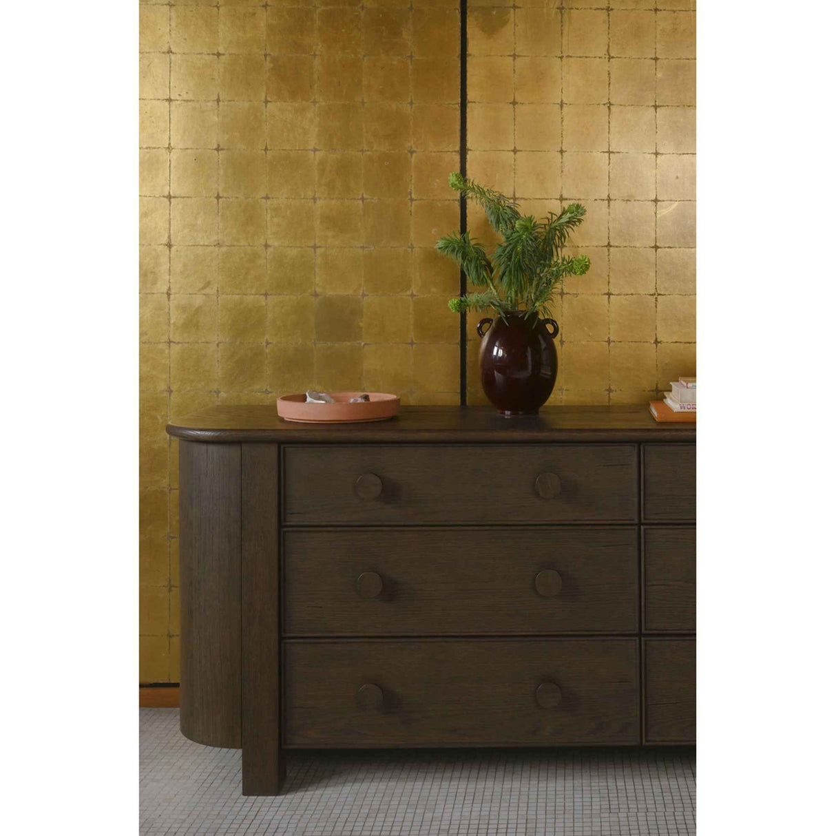 Loren Dark Brown 6 Drawer Dresser by Moe's Home at Eve Furniture