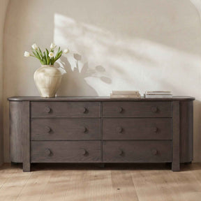 Loren Dark Brown 6 Drawer Dresser by Moe's Home at Eve Furniture