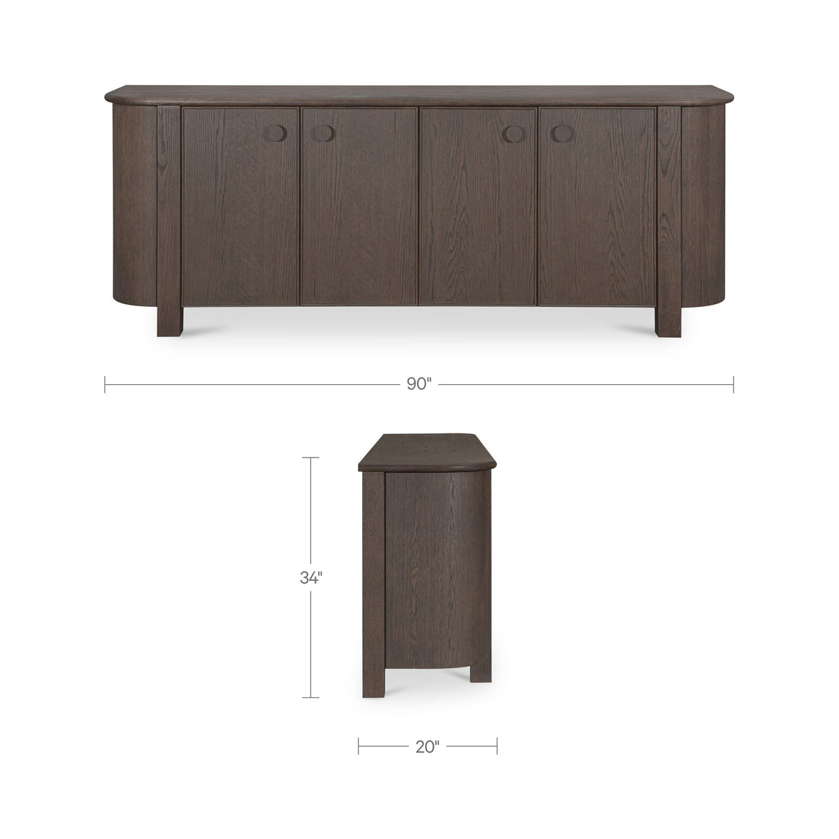 Loren Dark Brown Sideboard by MOES at Eve Furniture