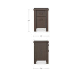 Loren Dark Brown Small Nightstand by Moe's Home at Eve Furniture