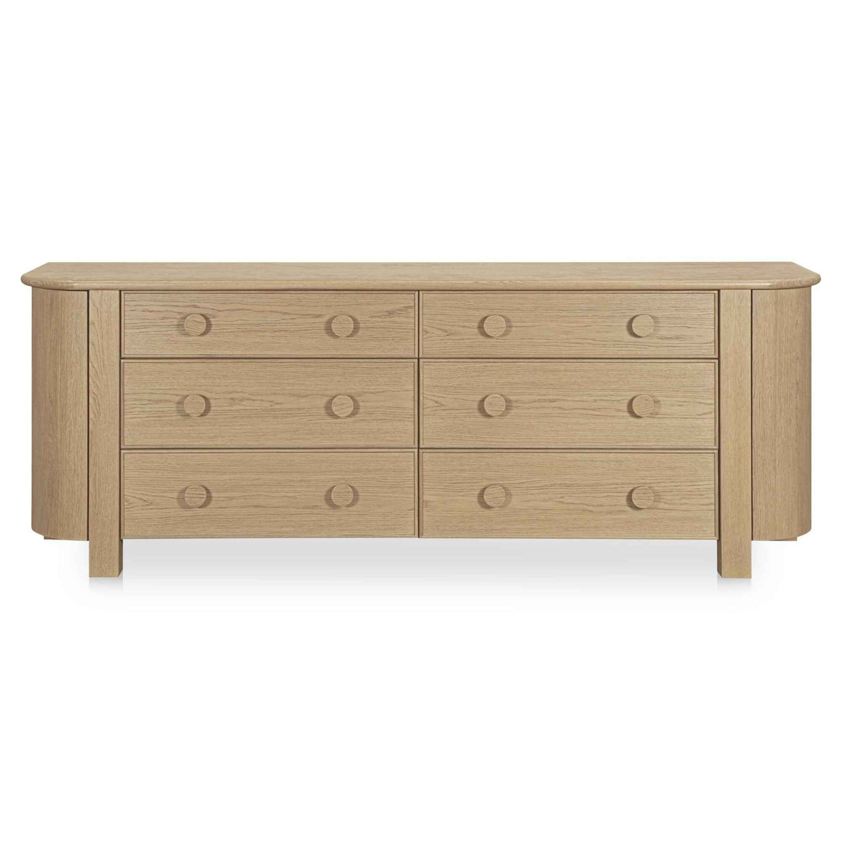 Loren Natural 6 Drawer Dresser by Moe's Home at Eve Furniture
