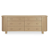 Loren Natural 6 Drawer Dresser by Moe's Home at Eve Furniture