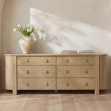 Loren Natural 6 Drawer Dresser by Moe's Home at Eve Furniture
