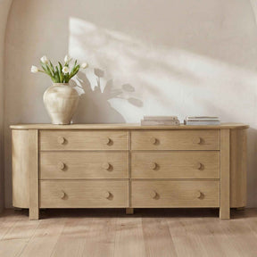 Loren Natural 6 Drawer Dresser by Moe's Home at Eve Furniture