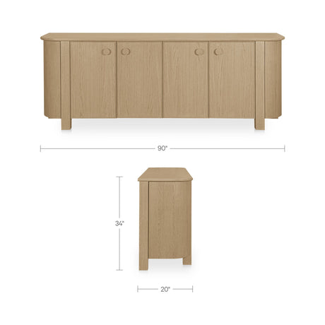 Loren Natural Sideboard by MOES at Eve Furniture