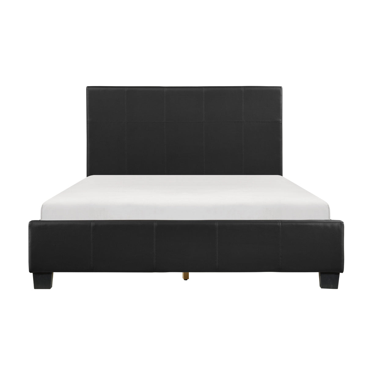 Lorenzi Black California King Upholstered Platform Bed by Homelegance at Eve Furniture