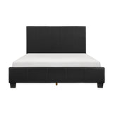 Lorenzi Black California King Upholstered Platform Bed by Homelegance at Eve Furniture