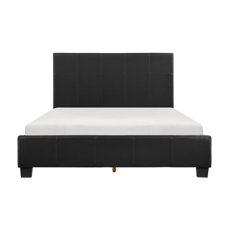 Lorenzi Black California King Upholstered Platform Bed by Homelegance at Eve Furniture
