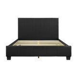 Lorenzi Black Queen Upholstered Platform Bed by Homelegance at Eve Furniture