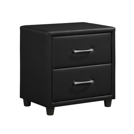 Lorenzi Black Upholstered Platform Bedroom Set by Homelegance at Eve Furniture