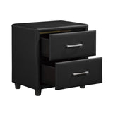 Lorenzi Black Upholstered Platform Bedroom Set by Homelegance at Eve Furniture