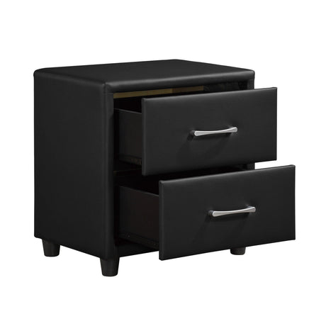 Lorenzi Black Upholstered Platform Bedroom Set by Homelegance at Eve Furniture