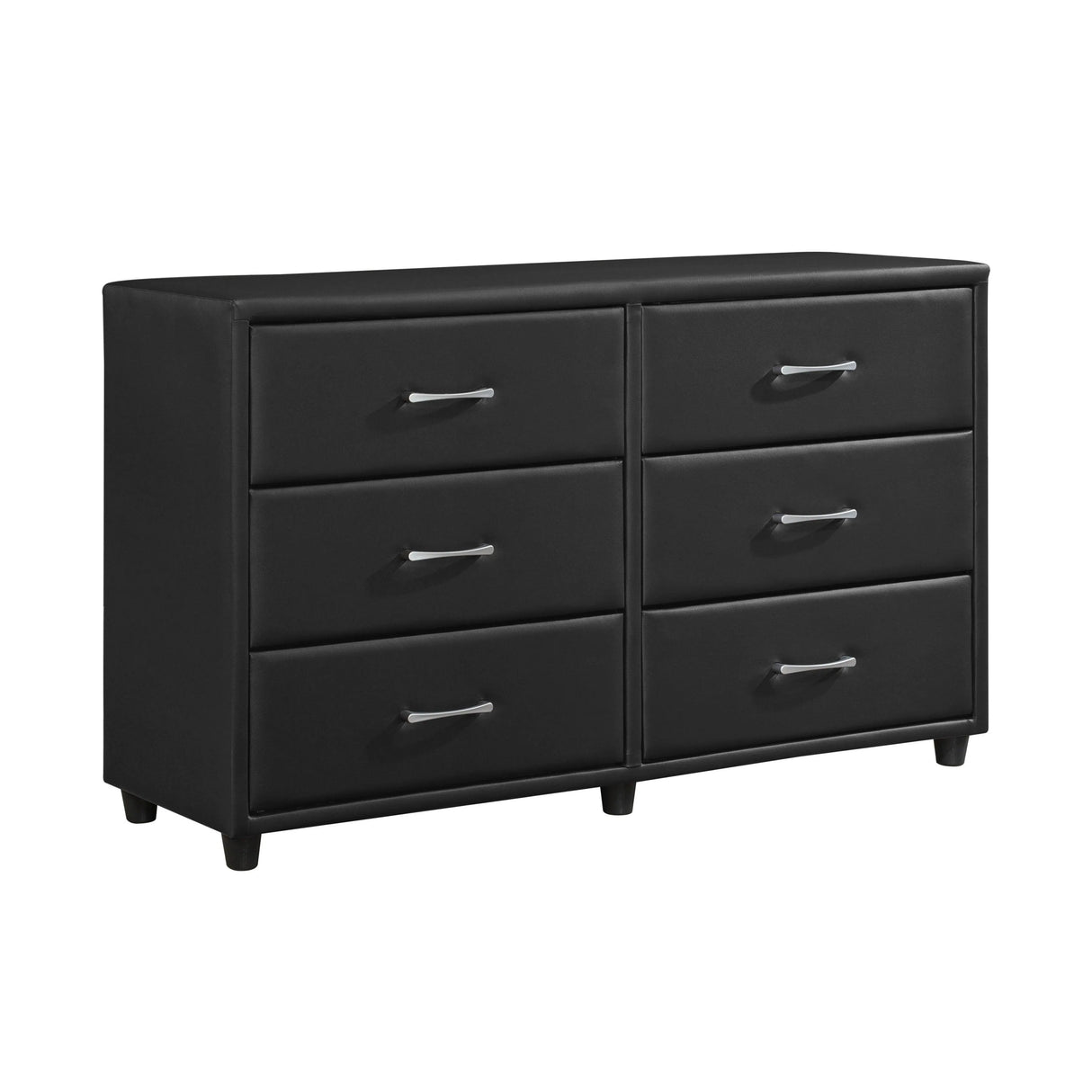 Lorenzi Black Upholstered Platform Bedroom Set by Homelegance at Eve Furniture