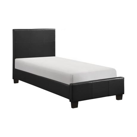 Lorenzi Black Upholstered Platform Youth Bedroom Set by Homelegance at Eve Furniture
