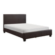 Lorenzi Dark Brown Queen Upholstered Platform Bed by Homelegance at Eve Furniture