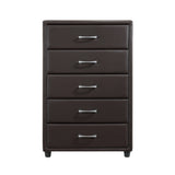 Lorenzi Dark Brown Upholstered Platform Bedroom Set by Homelegance at Eve Furniture