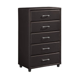 Lorenzi Dark Brown Upholstered Platform Bedroom Set by Homelegance at Eve Furniture