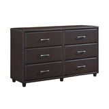 Lorenzi Dark Brown Upholstered Platform Youth Bedroom Set by Homelegance at Eve Furniture