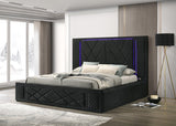 Lorenzo Black King Platform Bed by Happy Homes at Eve Furniture