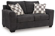 Loreo Ebony Loveseat by Ashley at Eve Furniture