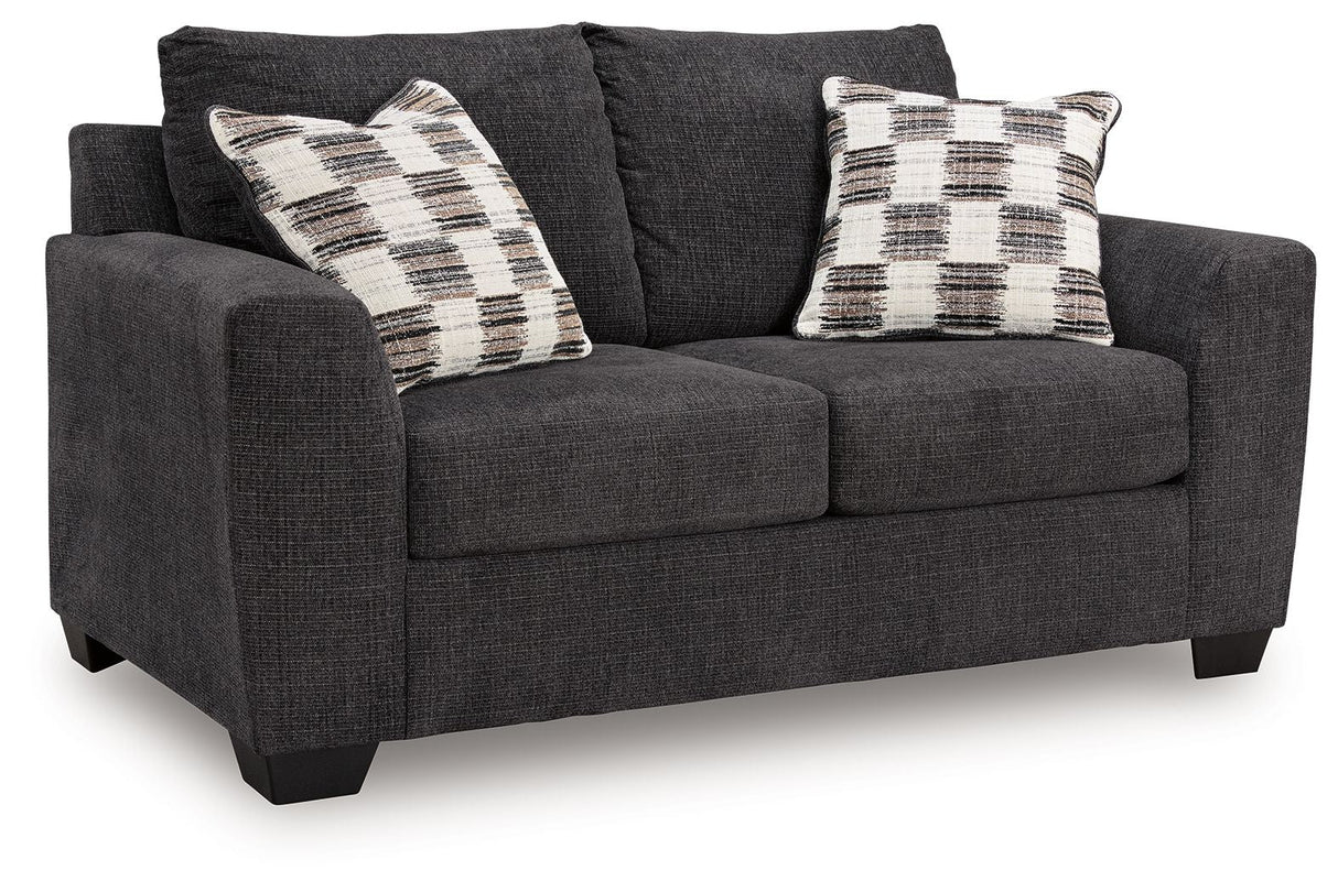 Loreo Ebony Loveseat by Ashley at Eve Furniture
