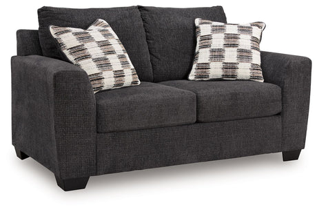 Loreo Ebony Loveseat by Ashley at Eve Furniture