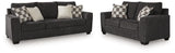 Loreo Ebony Sofa and Loveseat by Ashley at Eve Furniture