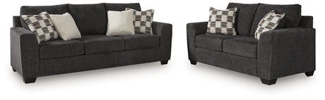 Loreo Ebony Sofa and Loveseat by Ashley at Eve Furniture