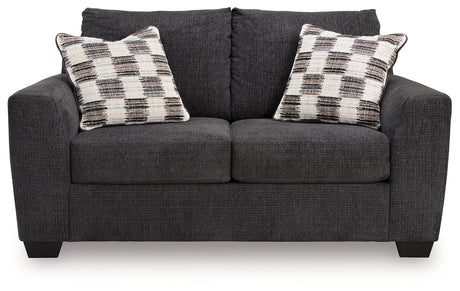 Loreo Ebony Sofa and Loveseat by Ashley at Eve Furniture