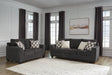 Loreo Ebony Sofa and Loveseat by Ashley at Eve Furniture