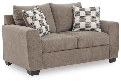 Loreo Truffle Loveseat by Ashley at Eve Furniture