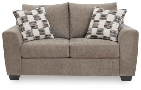Loreo Truffle Loveseat by Ashley at Eve Furniture