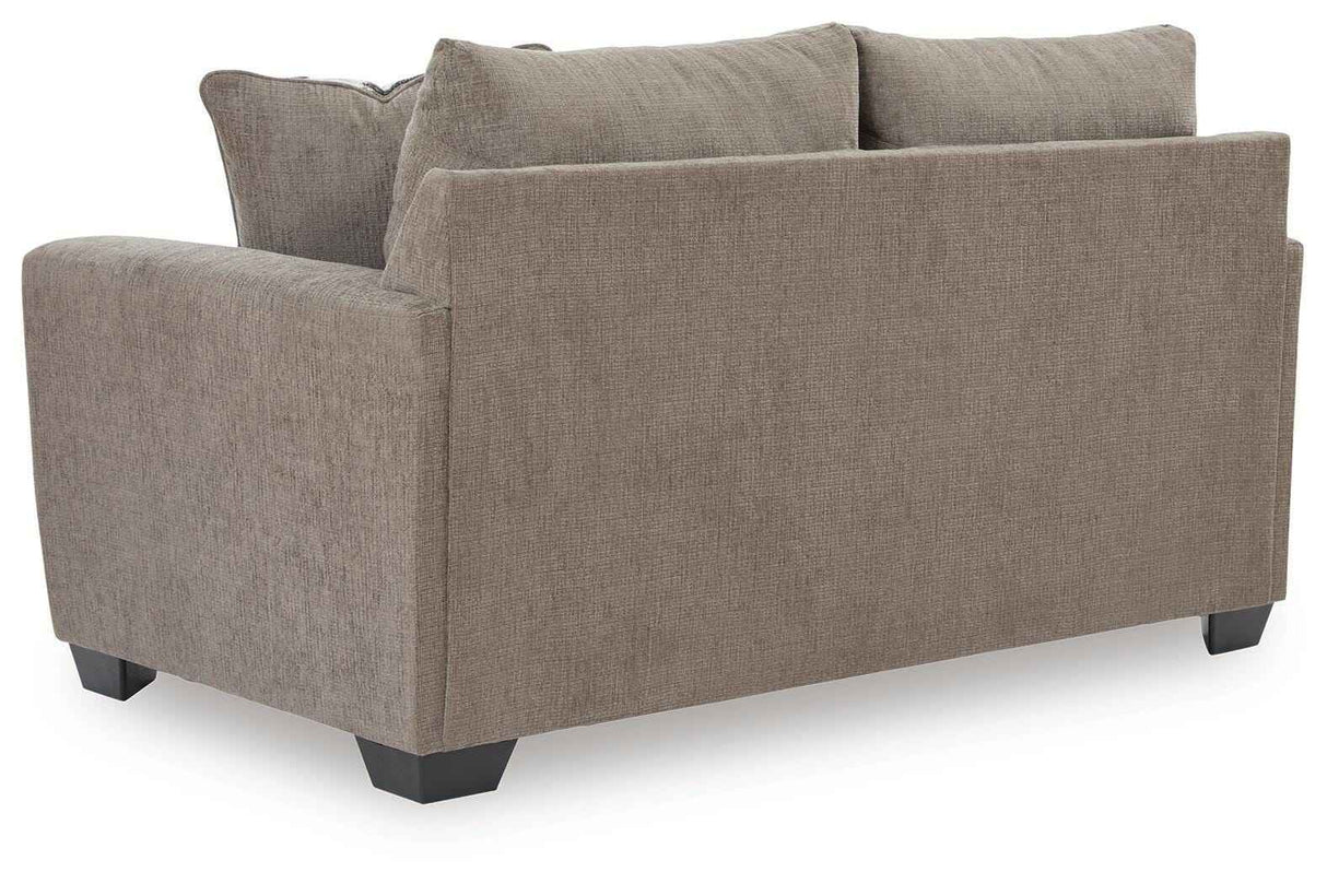 Loreo Truffle Loveseat by Ashley at Eve Furniture