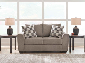 Loreo Truffle Loveseat by Ashley at Eve Furniture