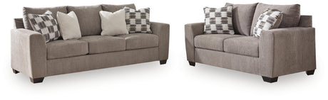 Loreo Truffle Sofa and Loveseat by Ashley at Eve Furniture