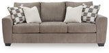 Loreo Truffle Sofa and Loveseat by Ashley at Eve Furniture