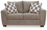 Loreo Truffle Sofa and Loveseat by Ashley at Eve Furniture