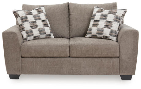 Loreo Truffle Sofa and Loveseat by Ashley at Eve Furniture