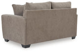Loreo Truffle Sofa and Loveseat by Ashley at Eve Furniture