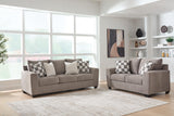 Loreo Truffle Sofa and Loveseat by Ashley at Eve Furniture