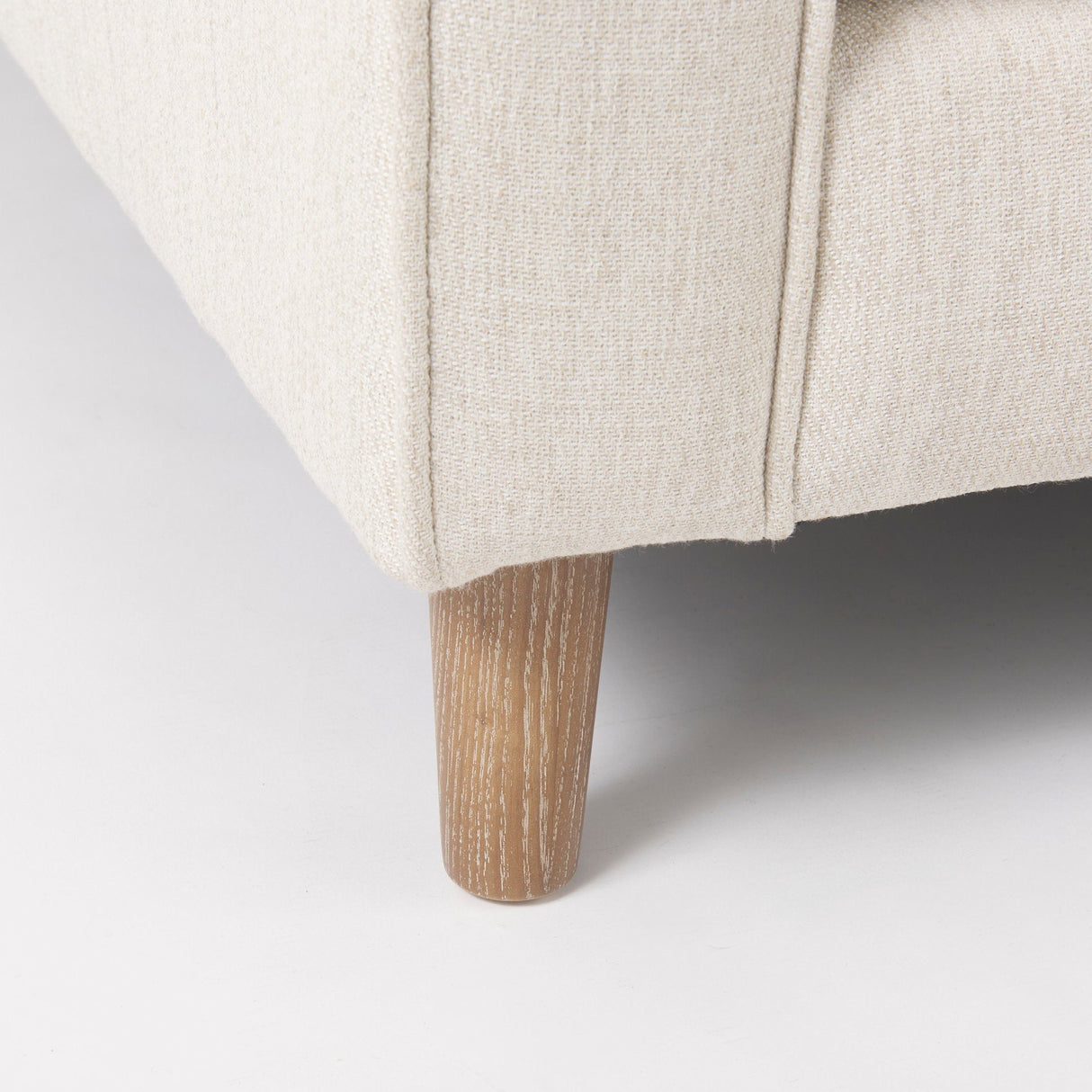 Loretta Cream Fabric Chair W/ Two Bolster Cushions by Mercana at Eve Furniture