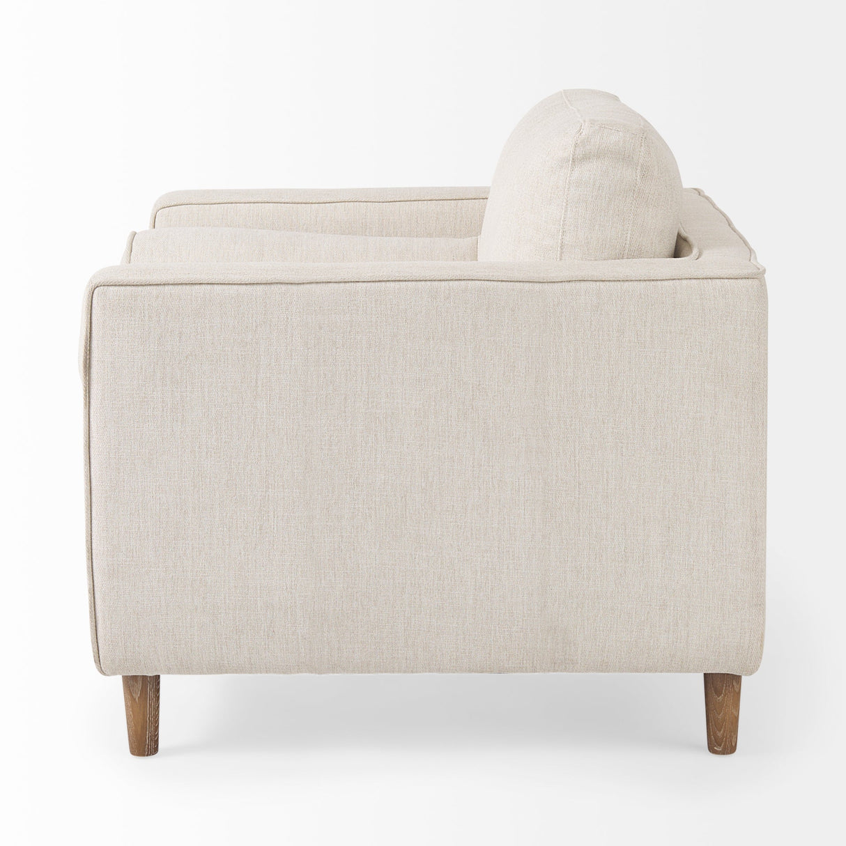 Loretta Cream Fabric Chair W/ Two Bolster Cushions by Mercana at Eve Furniture