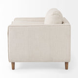 Loretta Cream Fabric Chair W/ Two Bolster Cushions by Mercana at Eve Furniture